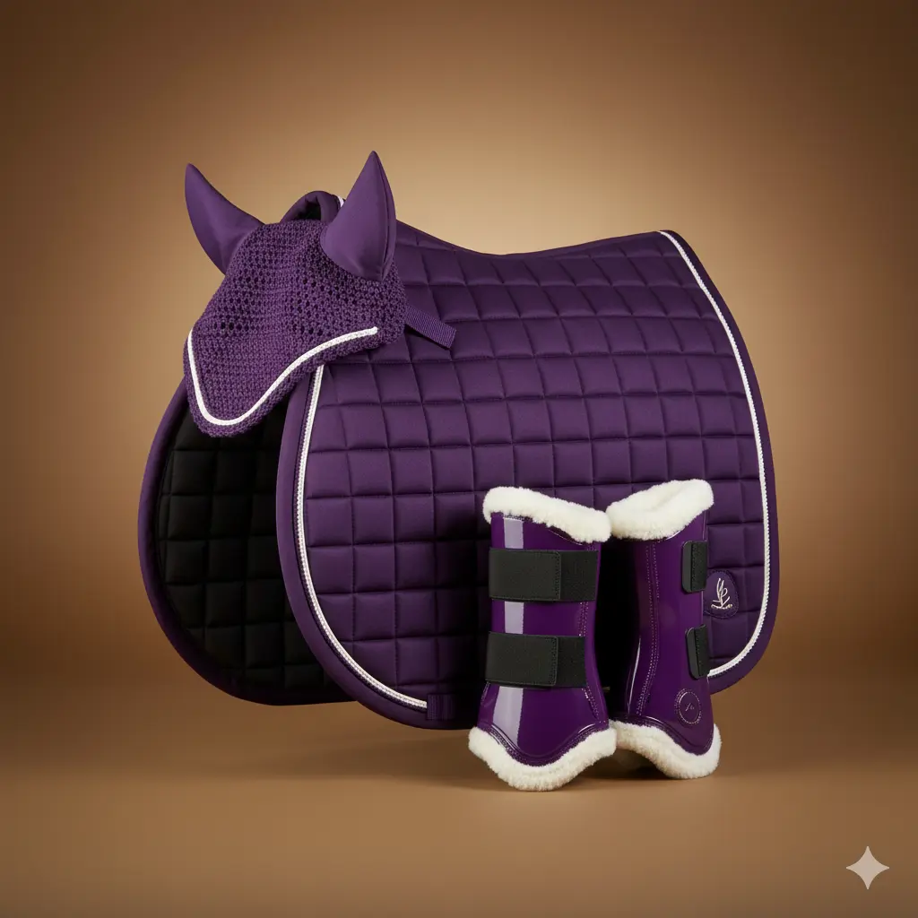 3-Piece Horse Set – Saddle Pad, Boots & Fly Mask